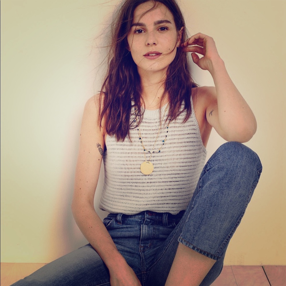 Madewell openstitch sweater tank